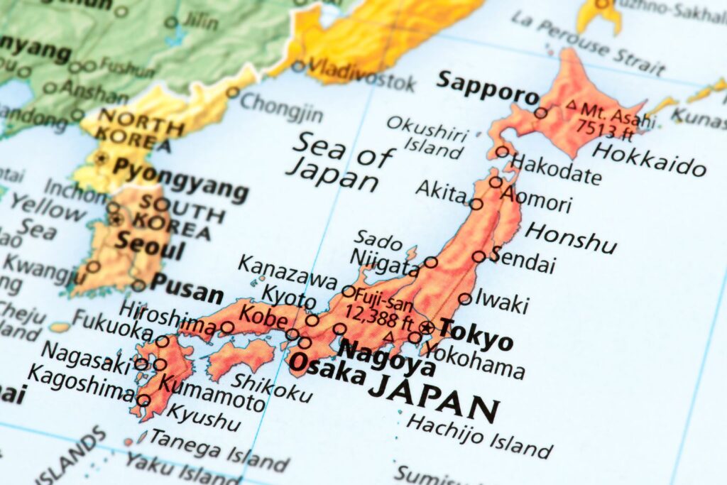 日本地図の画像