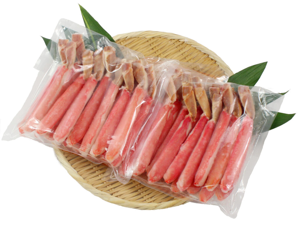 ズワイガニの生むき身脚肉（冷凍）の商品写真